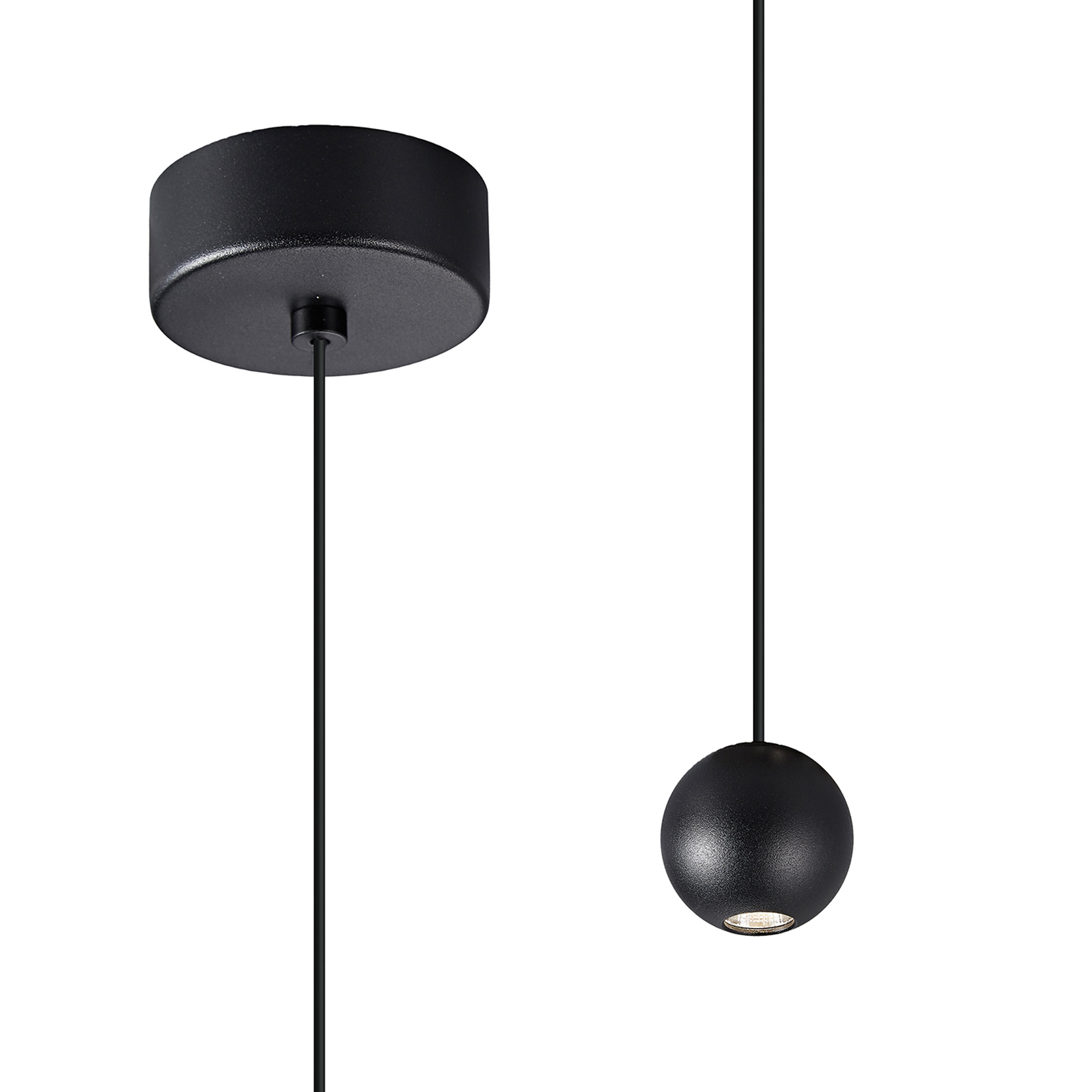 M8469  Gruissan 5W LED Ball Pendant Light Matt Black